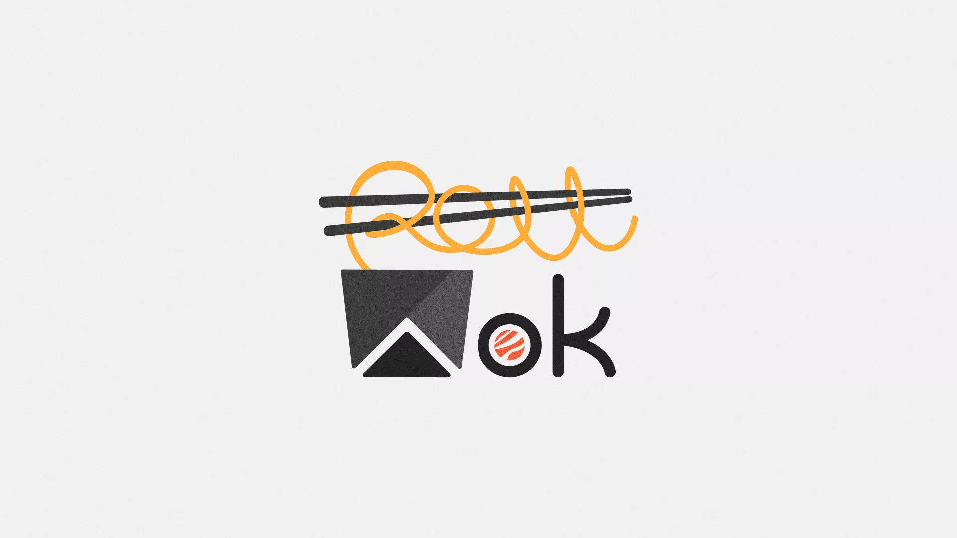 Разработка логотипа суши-бара «Roll Wok Club» в Краснокамске